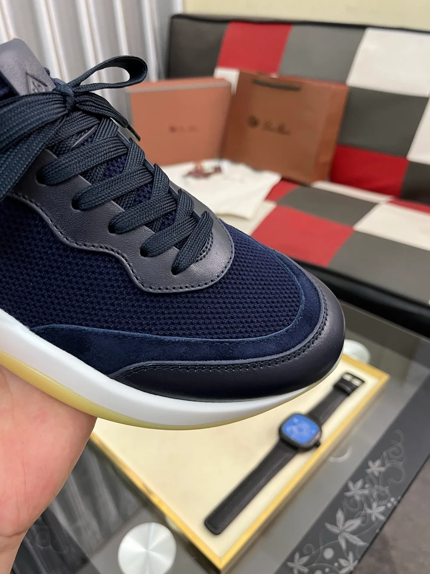 Men's men's shoes💰620⌚️⌚️Loro Piana - Loro Piana LP classic casual shoes, men's lace-up casual shoes and sneakers, high-quality lightweight and comfortable fabrics, suitable for outdoor leisure, the color is young and energetic, the upper is imported deerskin from Italy, it is great with sportswear or casual suits! Code number: 38-446️⃣Colors available